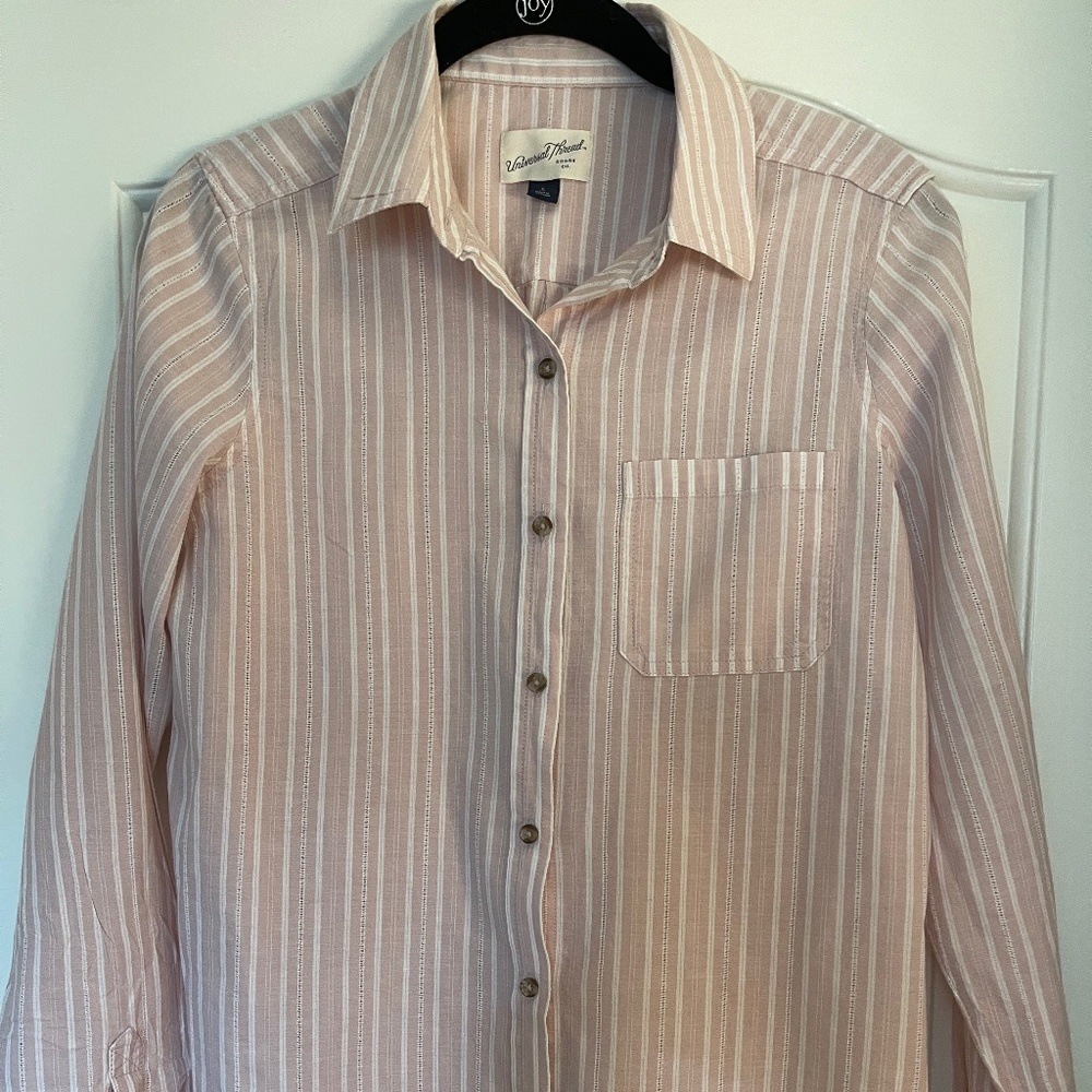 Striped white and Rose pink shirt